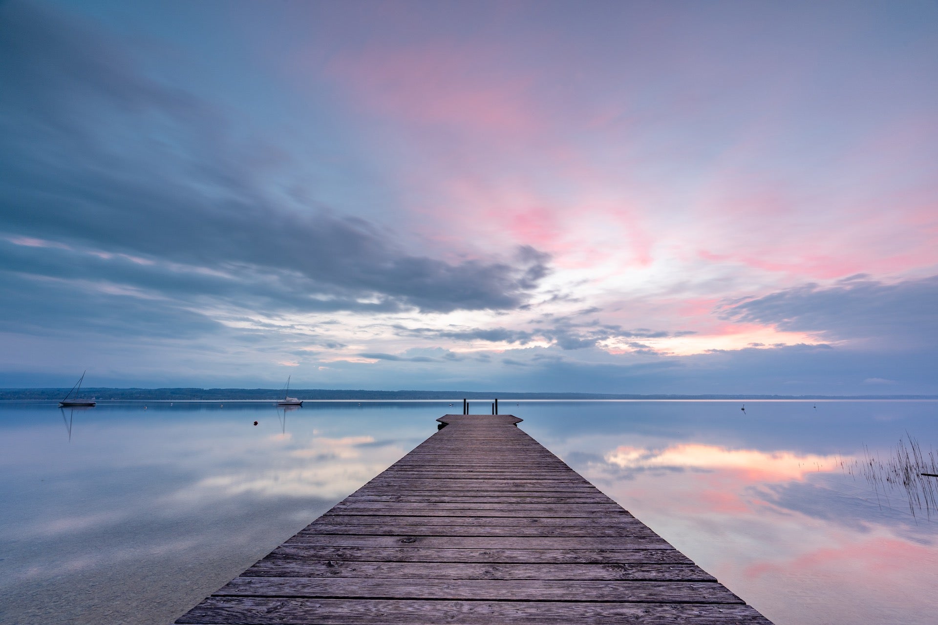 Steg am Ammersee in der Abendstimmung