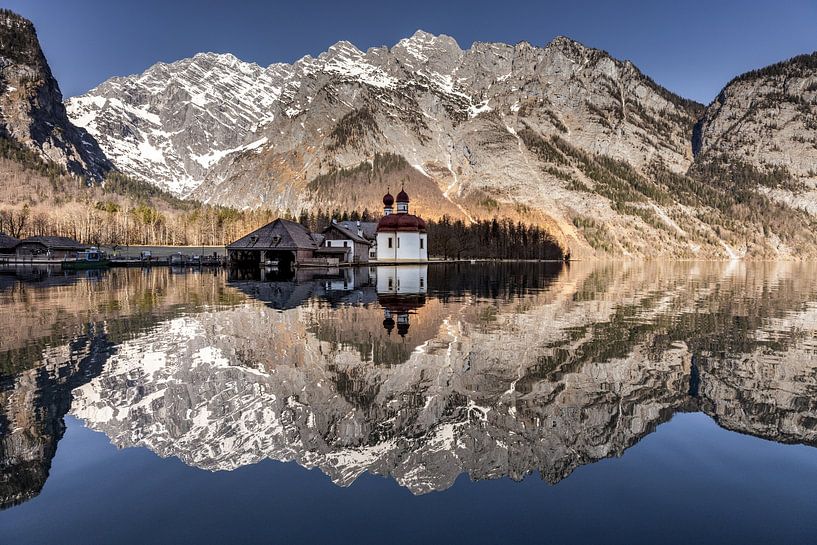 St. Bartholomä am Königssee vor dem Watzmann